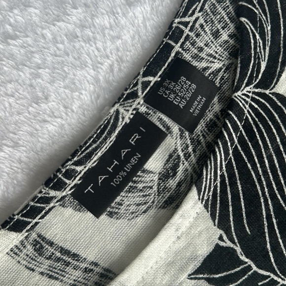 Tahari Women’s‎ Linen Light Breathable Floral Tapestry Feminine Plus Size Top 3x - Picture 4 of 7